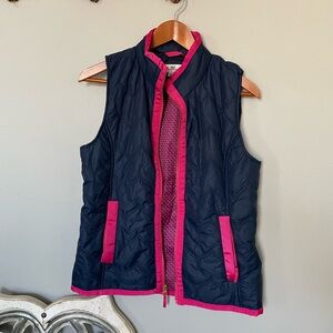 Vineyard Vines Navy and Pink Mountain Weekend Vest